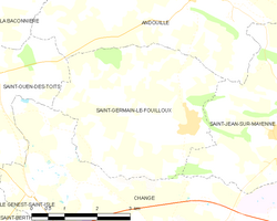 Map commune FR insee code 53224